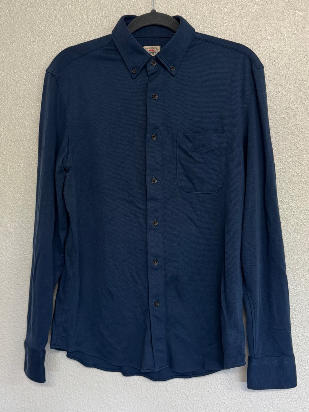 Faherty Mens Small Blue Soft Supima Cotton Button Down Shirt Long Sleeves